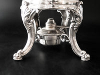 Antique Silver Plate Samovar Coffee Urn With Burner Van Bergh Silver Co Chased Coffee Decanter Warmers