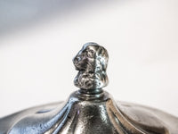 Vintage Silver Soldered Sugar Bowl Lion Head Finial International Silver 1953 Sugar Bowls