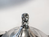 Vintage Silver Soldered Sugar Bowl Lion Head Finial International Silver 1953 Sugar Bowls