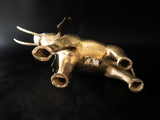 Large Brass Elephant Doorstop Statue Sculpture 15" X 13" Elephant Statues