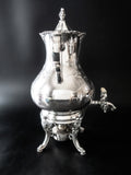 Antique Silver Plate Samovar Coffee Urn With Burner Van Bergh Silver Co Chased Coffee Decanter Warmers