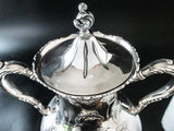 Antique Silver Plate Samovar Coffee Urn With Burner Van Bergh Silver Co Chased Coffee Decanter Warmers