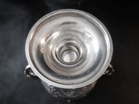 Antique Silver Plate Sugar Bowl Urn Boy Greek Revival Faces