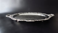 Vintage XL Silver Plate Butler Tray Oval Serving Tray Grand Duchess 30 x 20 Trays & Platters