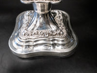 Vintage Silver Plate Candelabra Candle Holder 18" Tall Convertible Candelabras
