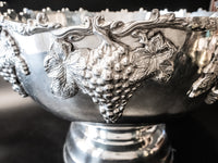 Extra Large Silver Plate Punch Bowl Beverage Chiller Punch Bowl Sets