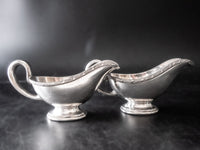 Antique Silver Soldered Union Pacific Railroad Sunset Sauce Boats 1910 Memorabilia