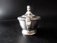 Vintage Silver Soldered Sugar Bowl Lion Head Finial International Silver 1953 Sugar Bowls