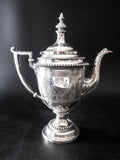 Antique Silver Plate Coffee Teapot Aesthetic Era Tea Cups & Sets