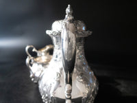 Vintage Du Barry Chased Silver Plate Tea Service Set Hand Chased Tea Sets