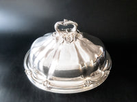 Antique Old Sheffield Plate Silver Plate Dish Cover Food Dome Meat Cloche Roberts, Cadman & Co