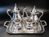 Vintage Silver Plate Coffee Tea Service Set La Reine By Wallace Tea Sets