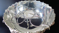 Reserved For Judith Huge Silver Plate Punch Bowl Beverage Chiller With 16 Cups Punch Bowl Sets