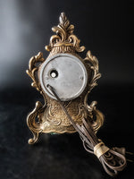Vintage Gold Brass Mantel Clock Works Victorian Style Clocks