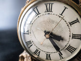 Vintage Gold Brass Mantel Clock Works Victorian Style Clocks