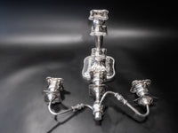 Vintage Silver Plate Candelabra Candle Holder 18" Tall Convertible Candelabras