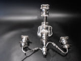 Vintage Silver Plate Candelabra Candle Holder 18" Tall Convertible Candelabras
