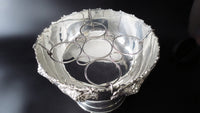 Extra Large Silver Plate Punch Bowl Beverage Chiller Punch Bowl Sets
