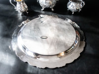 Vintage Du Barry Chased Silver Plate Tea Service Set Hand Chased Tea Sets