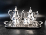 Vintage Silver Plate Coffee Tea Service Set La Reine By Wallace Tea Sets