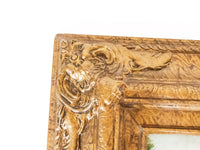 Gilt Framed Oil Painting Cow Antique Style Hand Painted Painting