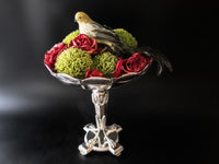 Ornate Silverplate Pedestal Bowl Lion Foot Tall Centerpiece Decorative Trays