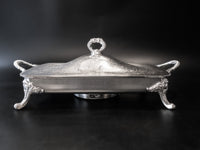 Vintage Large Electric Silver Plate Covered Casserole Chafing Dish Casserole Dishes