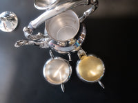 Vintage Silver Plate Full Coffee And Tea Set With Tilting Pot Tea Sets