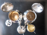 Vintage Silver Plate Full Coffee And Tea Set With Tilting Pot Tea Sets