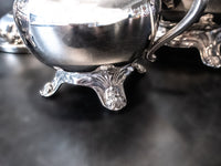 Vintage Silver Plate Full Coffee And Tea Set With Tilting Pot Tea Sets