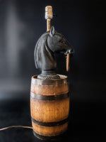 Hitching Post Table Lamp With Barrel Horse Head Table Lamps