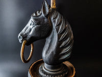 Hitching Post Table Lamp With Barrel Horse Head Table Lamps