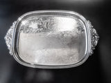 Baroque By Wallace Silver Plate Pierced Tray Trays