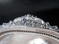 Baroque By Wallace Silver Plate Pierced Tray Trays