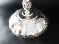 Ornate Silverplate Pedestal Bowl Lion Foot Tall Centerpiece Decorative Trays