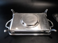 Vintage Large Electric Silver Plate Covered Casserole Chafing Dish Casserole Dishes