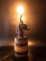 Hitching Post Table Lamp With Barrel Horse Head Table Lamps
