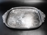 Baroque By Wallace Silver Plate Pierced Tray Trays
