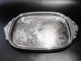 Baroque By Wallace Silver Plate Pierced Tray Trays