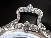 Vintage XL Silver Plate Tray Oval Serving Tray El Grandee Towle Trays & Platters