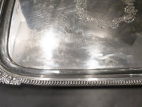 XL Antique Silver Plate Serving Tray Walker And Hall Circa 1905 Trays