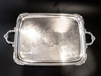 XL Antique Silver Plate Serving Tray Walker And Hall Circa 1905 Trays