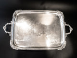 XL Antique Silver Plate Serving Tray Walker And Hall Circa 1905 Trays