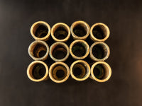 Set Of 6 Brass Bronze Candle Protectors Church Altar Candles Circa 1935 Candlestick Holders