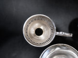 Antique Silver Plate And Porcelain Demitasse Cups Set of 11 E & J Bass Tea Cups & Sets