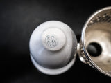 Antique Silver Plate And Porcelain Demitasse Cups Set of 11 E & J Bass Tea Cups & Sets