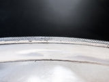 Antique Old Sheffield Plate Serving Tray With Family Crest Inlaid Sterling Shield