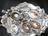 Vintage Silver Plate Tea Set Coffee Service With Tray Reed And Barton Victorian Tea Sets