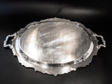 Vintage XL Silver Plate Tray Oval Serving Tray El Grandee Towle Trays & Platters
