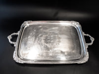 XL Antique Silver Plate Serving Tray Walker And Hall Circa 1905 Trays